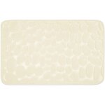 Wohndirect tapis de bain en mousse � m�moire de forme london - 1 pi�ce 60x100 cm, cr�me
