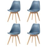 Lot de 4 chaises - scandinaves - chaises de salle  manger - pieds en bois - wokaka