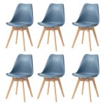 Lot de 6 chaises - scandinaves - chaises de salle à manger - pieds en bois - wokaka Lot de 6 chaises - scandinaves - chaises de salle à manger - pieds en bois - wokaka