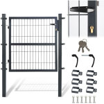 Wolketon 100x100cm portillon de jardin en acier galvanis� - portail de jardin - porte de cl�ture - avec ...