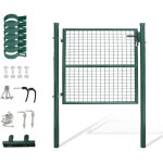 Wolketon 100x100cm portillon de jardin en acier galvanis� - portail de jardin - porte de cl�ture - avec ...