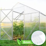 Wolketon 10x plaques de polycarbonate creux 8mm 121x60, 5cm d�coupe 7, 3m� r�sistant uv double paroi ...