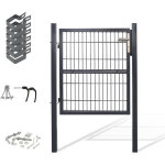 Wolketon 120x100cm portillon de jardin en acier galvanis� - portail de jardin - porte de cl�ture - avec ...