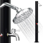Wolketon 20l douche solaire ext�rieure avec rince - pieds ? nettoyage des pieds avant piscine