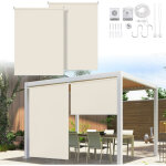 Wolketon 2x store vertical enrouleur ext�rieur pour terrasse ou balcon paravent r�tractable protection ...
