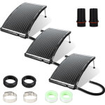 Wolketon 3x syst�me de chauffage pour piscine - magnifique panneau de chauffage solaire de piscine courb� ...