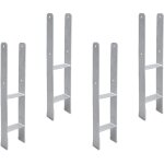 Wolketon 4x ancrage de poteau support de poteau en h ancrage de poteau encastr� pour abris de voiture. ...