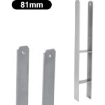 Wolketon 4x h support de poteau h - ancre patte de poteau ancre de poteau pied de poteau 81x600mm