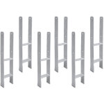 Wolketon 6x ancrage de poteau ancrage en h ancre pour abris de voiture. maisons sur pilotis durable h ...