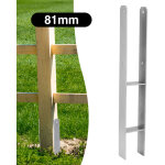 Wolketon 6x support de poteau ancre de poteau h pergola pied de poteau support de cl�ture ancre 81mm