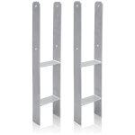 Wolketon ancrage de poteau support de poteau ancrage h argent� carport 600mm pied de poteau support 111mm ...