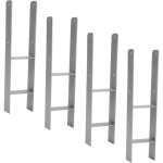 Wolketon ancrage de poteau support de poteau ancrage h carport 600mm pied de poteau support 111mm 2 pi�ces ...