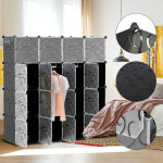 Wolketon armoire penderie �tag�re de rangement meuble syst�me d'�tag�res avec porte pour v�tements chaussures ...