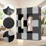 Wolketon armoire penderie �tag�re de rangement meuble syst�me d'�tag�res avec porte pour v�tements chaussures ...