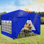 Wolketon barnum pliant 3x3 m r�sistant � la pluie avec uv 50 + , tente pliante pour jardin, camping et ...