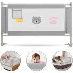 Wolketon barri�re de lit de protection anti - chute 200 cm r�glable en hauteur de 70 � 98 cm pour enfant ...