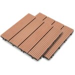 Wolketon dalle de terrasse 11 pi�ces dalles clipsables en bois rev�tement carrelage 30 x 30 pour jardin ...