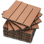 Wolketon dalle de terrasse 33 pi�ces dalles clipsables en bois rev�tement carrelage 30 x 30 pour jardin ...