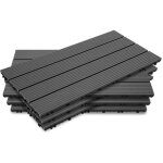 Wolketon dalle de terrasse dalles en bois composite wpc 60 x 30 cm dalles clipsables jardin ext�rieur ...