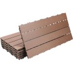 Wolketon dalle de terrasse dalles clipsables en bois 6 pi�ces rev�tement carrelage 60 x 30 pour jardin ...
