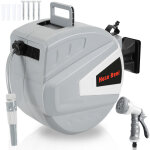 Wolketon d�vidoir mural automatique 20m - enrouleur de tuyau arrosage enrouleur automatique - pivotement ...