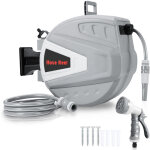 Wolketon d�vidoir mural automatique 30m - enrouleur de tuyau arrosage enrouleur automatique - pivotement ...