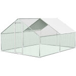 Wolketon enclos 3�4�2 m ? poulailler en m�tal accessible, 12 m� de surface, porte verrouillable, parc ...