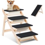 Wolketon escalier pour chien 2 en 1 rampe pour chien pliable en bois aide � l'acc�s au lit canap� voiture ...