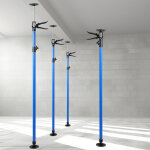 Wolketon �tai de soutien r�glable hauteur 1. 15m - 2. 90m, �tai de montage en acier, 4 pi�ces