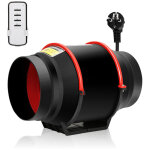 Wolketon extracteur de conduit de ventilation ventilateur de conduit 100mm 40w 310m� / h avec t�l�commande ...
