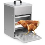 Wolketon mangeoire � poules capacit� 5 kg, acier galvanis�, mangeoire � p�dale, mangeoire automatique ...