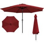 Wolketon parasol �350 cm, parasol de jardin, non inclinable, toile avec rev�tement pa, protection uv ...