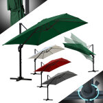 Wolketon parasol d�port� inclinable 3x3m, parasol de jardin ext�rieur pliable, base crois�e rotatif� ...