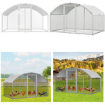 Wolketon poulailler 3�2�2 m avec toit arqu� ? voli�re ext�rieure, enclos pour petits animaux, cage � ...