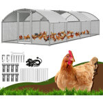 Wolketon poulailler 3�8�2 m avec toit arqu� ? voli�re ext�rieure, enclos pour petits animaux, cage � ...