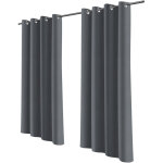 Wolketon rideau ext�rieur rideau occultant avec ?illets opaque jardin patio balcon 132 x 274cm gris fonc� ...