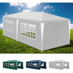 Wolketon tente de r�ception 3 x 6 m en b�che pe blanche imperm�able avec protection uv, tente de jardin ...