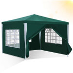 Wolketon tonnelle 3x3 m avec 4 b�che lat�rales amovibles et 3 fen�tres d�coratives, gazebo de jardin ...