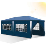 Wolketon tonnelle 3x6 m avec 6 b�che lat�rales amovibles et 4 fen�tres d�coratives, gazebo de jardin ...