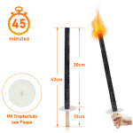 Wolketon torches en cire torches de jardin torches en cire naturelle avec poign�e extra longue. pour ...