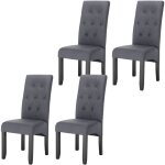 Woltu - lot de 4 chaises de salle à manger chaises de cuisine rembourrée en lin, pieds en bois massif, ... Woltu - lot de 4 chaises de salle à manger chaises de cuisine rembourrée en lin, pieds en bois massif, ...