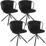 Woltu - lot de 4 chaises de salle à manger fauteuil en velours avec dossier tressé et pieds en métal, ... Woltu - lot de 4 chaises de salle à manger fauteuil en velours avec dossier tressé et pieds en métal, ...