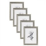 Woltu - 5x cadre photo en bois et verre. d�coration maison artos style. 21x29. 7cm a4. argent. bru9894sb ...