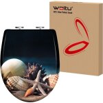 Woltu - abattant wc en forme o, lunette wc avec charnires rglables, dgagement rapide, frein de chute, ...