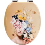 Woltu - abattant wc lunette wc avec frein de chute, en forme o, dgagement rapide, en mdf, montage par ...