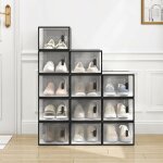 Woltu boîte à chaussure lot de 12, meuble rangement chaussure transparente, empilable, avec couvercle ... Woltu boîte à chaussure lot de 12, meuble rangement chaussure transparente, empilable, avec couvercle ...
