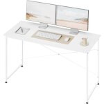 Woltu - bureau informatique 140x60 cm, table de bureau, bureau ordinateur, cadre en mtal, bureau en ...