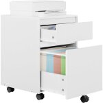 Woltu caisson de bureau avec 2 tiroirs, armoire à dossiers sur roulettes, meuble de rangement, en bois ... Woltu caisson de bureau avec 2 tiroirs, armoire à dossiers sur roulettes, meuble de rangement, en bois ...