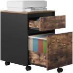 Woltu caisson de bureau avec 2 tiroirs, armoire à dossiers sur roulettes, meuble de rangement, en bois ... Woltu caisson de bureau avec 2 tiroirs, armoire à dossiers sur roulettes, meuble de rangement, en bois ...