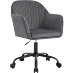 Woltu - chaise bureau velours chaise coiffeuse r�glable en hauteur, fauteuil de bureau ergonomique, fauteuil ...
